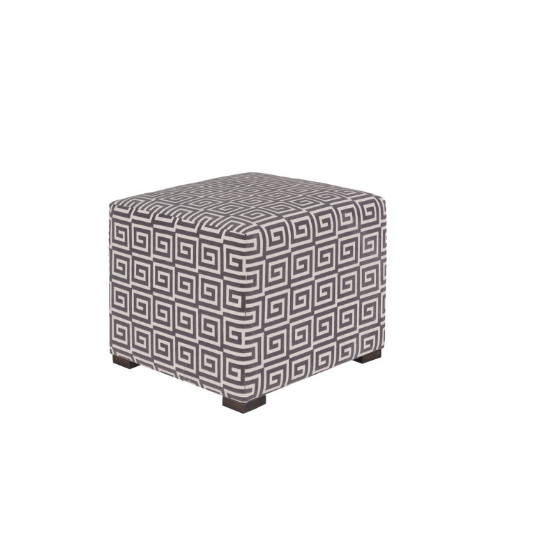 Repose-pieds rembourré Eesha, Polyester taupe / gris