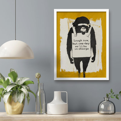 «Banksy Smile Girl Graffiti» sur papier