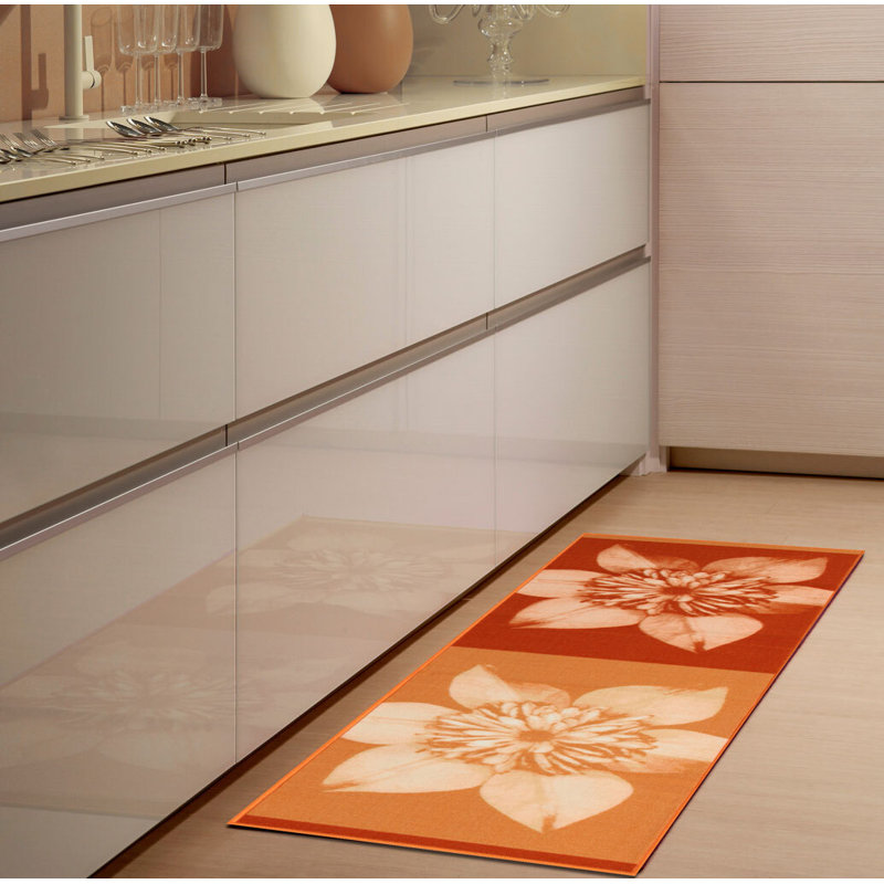 Antonne Rectangle 23 cm x 55 cm Geometric Nylon Flatweave Dhurrie Area Rug