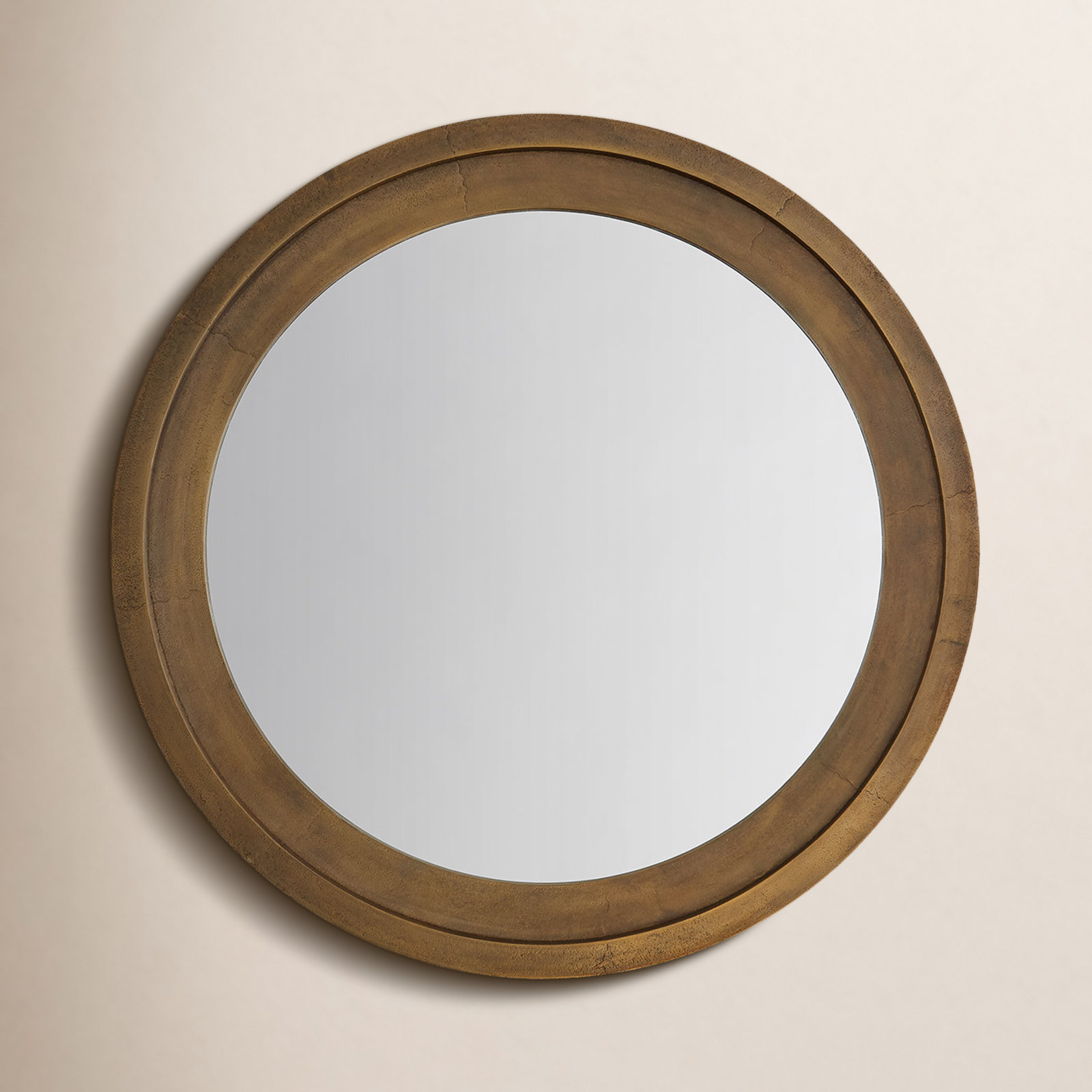Canto 33" Accent Mirror, Oxidized Brass