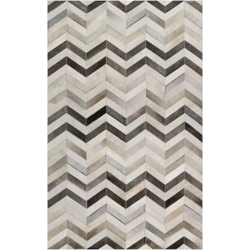 Trail Area Rug in Ivory, Gray, Rectangle 9' x 12'