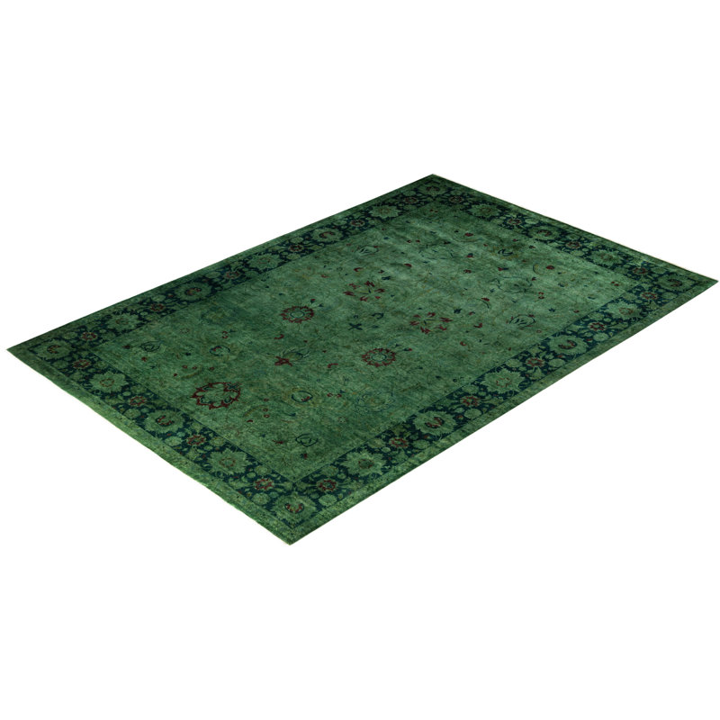 Overdyed One-of-a-Kind 6' 1" X 8' 10" Hand Knotted Area Rug