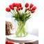 Tulipes artificielles Real Touch dans un vase en verre -1915121165