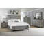 Grand lit de rangement gris avec placage assorti