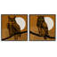 «Full Moon Owls on Branch», ensemble de 2 giclées par Regina Moore-1352552061-1352552001