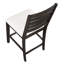 Chaise de salle à manger à hauteur de comptoir foncée classique de 2 personnes, siège rembourré beige texturé doux, capacité de 250 lb avec finition,