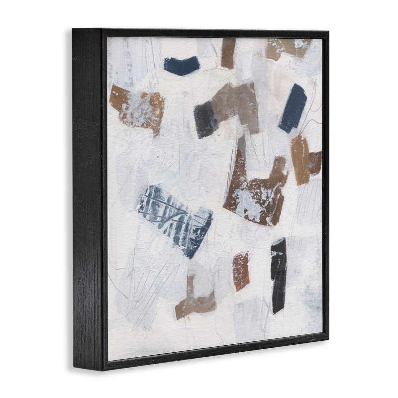 Rustic Abstract Forms Framed Giclee Art by Melissa Wang, Midnight Black Framed Giclee, 17" H x 17" W