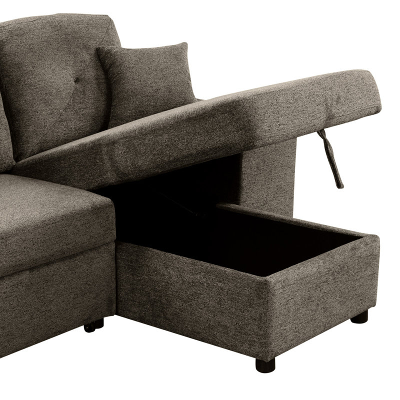 Lablanc Velvet L-Shaped Sectional, Knox Charcoal Velvet