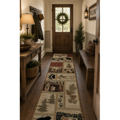 Tapis beige / rouge Seagle
