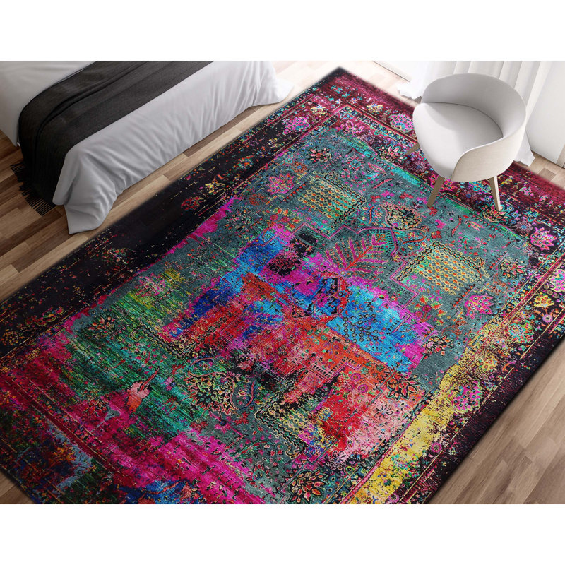 Tapis rectangulaire noué à la main, Rectangle 12 pi x 15 pi