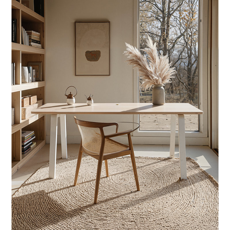 Modular Computer Office Desk, Modern Style Small Study Writing Workstation Table for Home & Business
