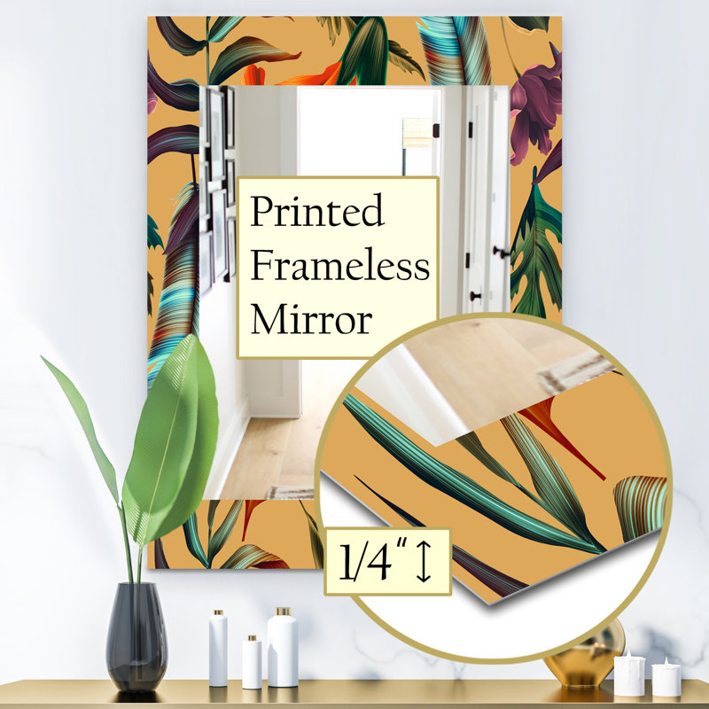 Miroir mural 29 bohémien et éclectique, H 24 po x l 32 po