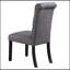 Ensemble de 2 chaises de salle à manger en tissu gris anthracite