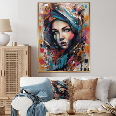 Portrait de femme pop art I - impression