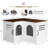 Corner Cat Litter Box Enclosure Furniture with Double Room-1310570883