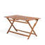 Neve 6 - Person Acacia Wood Patio Dining Set with Rectangular Table , Cushions Included
