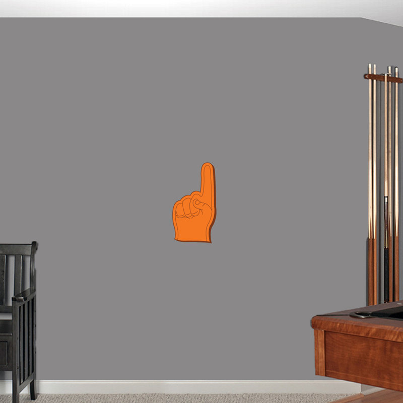 Abstract Wall Decal, 18" H x 10" W, Orange
