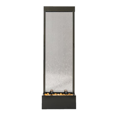 Stainless Steel Waterfall Fountain with Lights