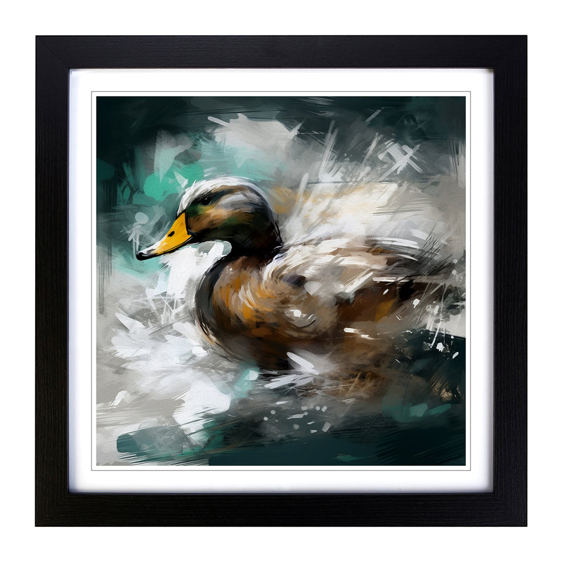 Single Picture Frame Print on Wood, Black