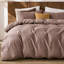 Ensemble d'édredon 100% coton pour grand lit, ensemble de literie à fines rayures brunes avec 2 taies d'oreiller, édredon doux et respirant, ensemble d'édredon en coton naturel pour chambre douillette-123262323-123262324