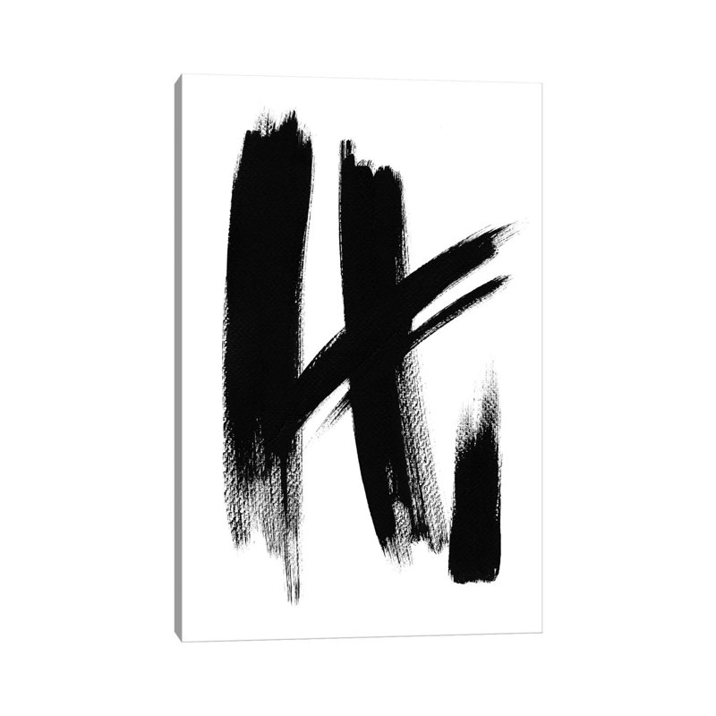 Brush Absract No. 1 by Melissa Selmin - Painting on Canvas, 66.04 cm H x 45.72 cm W x 1.91 cm D, Wrapped Canvas