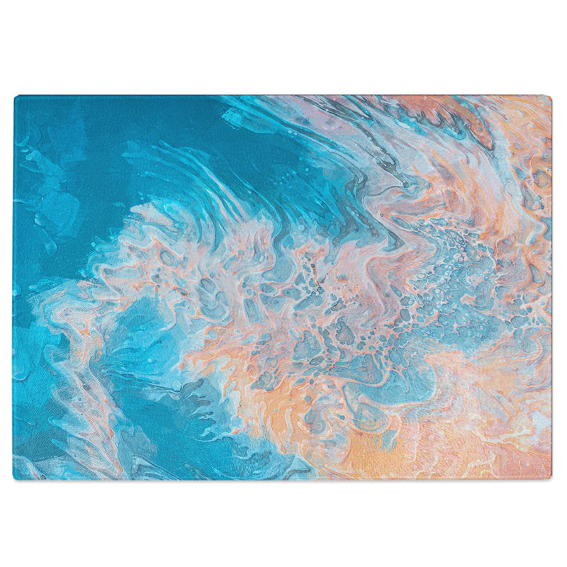 Tempered Glass The Tide Is High in Abstract Chopping Board, 39 cm W x 28.5 cm L