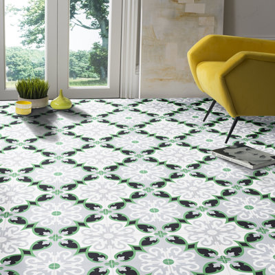Agadir 8" x 8" Cement Patterned Wall & Floor Tile