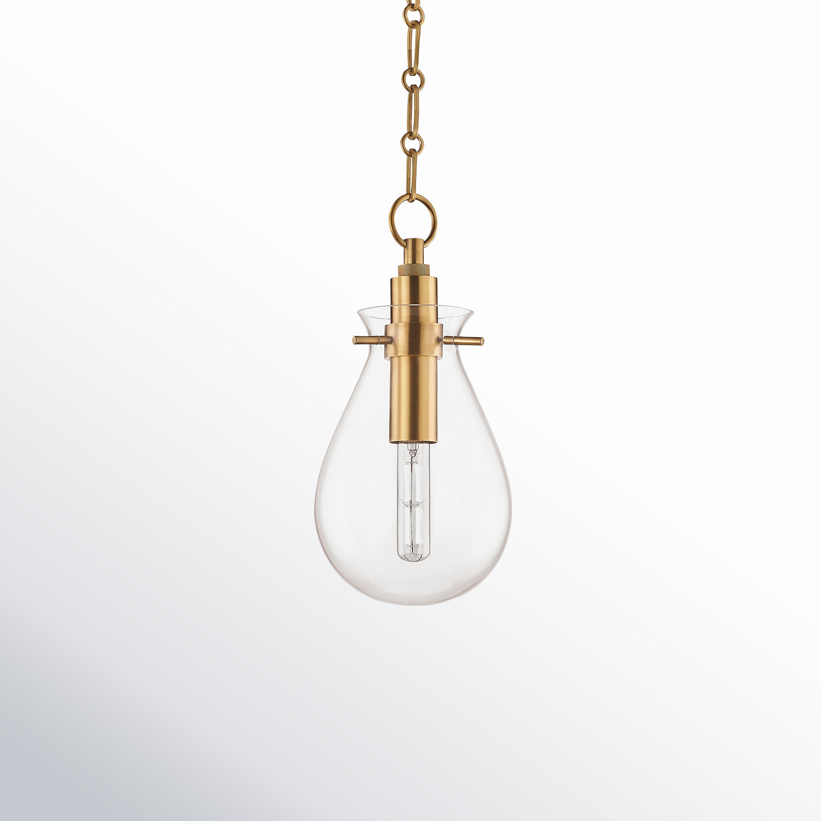 Ivy Pendant by Becki Owens, Aged Brass, 14.75" H x 7.5" W x 7.5" D