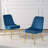 Milin Modern Dining Chairs Set of 2, Iron Legs & Curved Backrest-332688531-322545007
