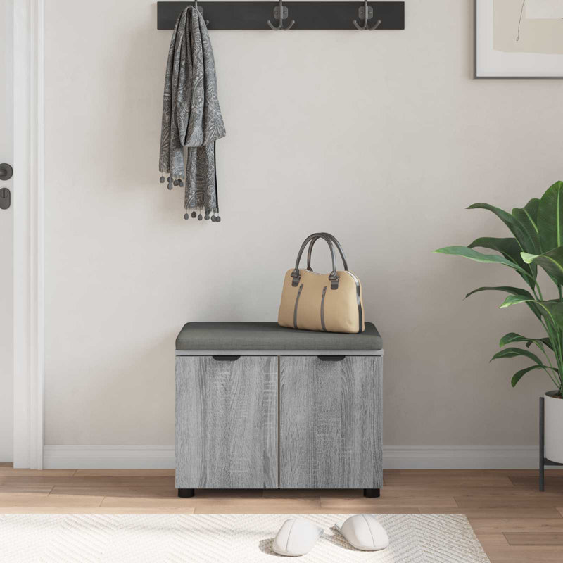 Storage Bench, 46cm H x 60cm W x 38cm D, Grey Sonoma