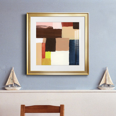 Custom Hourglass II - Matted and Framed Under Acrylic Glass, Large Living Room Wall Art