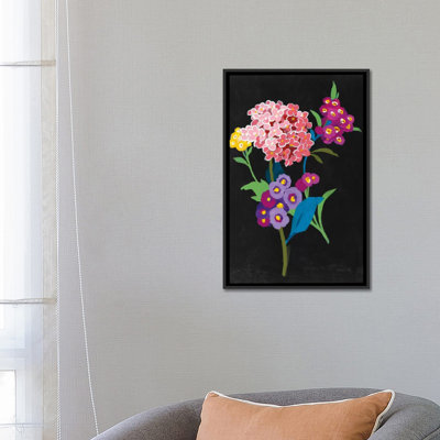 «Alpine Bouquet III», reproduction sur toile tendue en noir