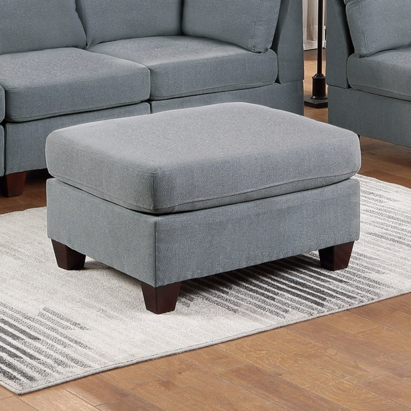 Ensemble de canapé modulaire 6 pièces Mobilier de salon Canapé-lit Canapé en lin noir 4X, Tissu gris