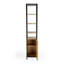 Hans Narrow Wood and Iron 84"Hx 17"W Etagere Bookcase