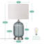 Lampe de table en verre à intensité variable avec base en métal et USB-1310815664