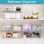 Ensemble de 3 tiroirs de rangement empilables en acrylique transparent