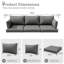 8 housses de coussin d'extérieur housses de patio toutes saisons pour meubles d'extérieur, housses seulement-1294306933
