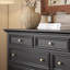 Armoire d'appoint en bois manufacturé noir massif
