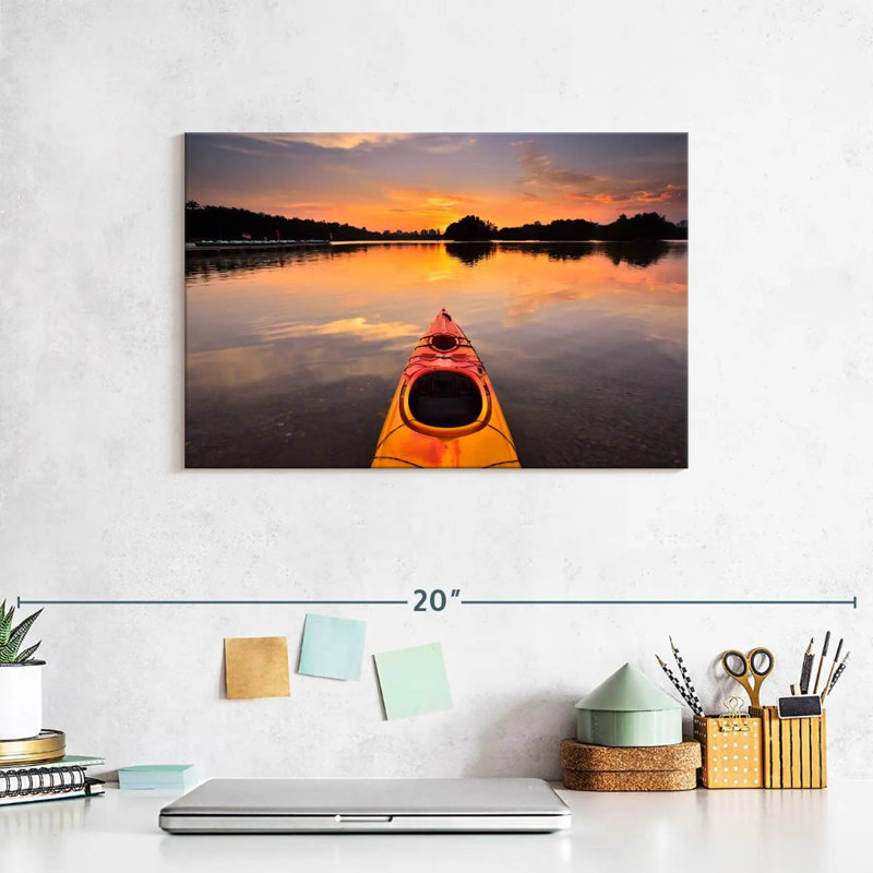 Mehar Orange Kayak, 8" H x 12" W