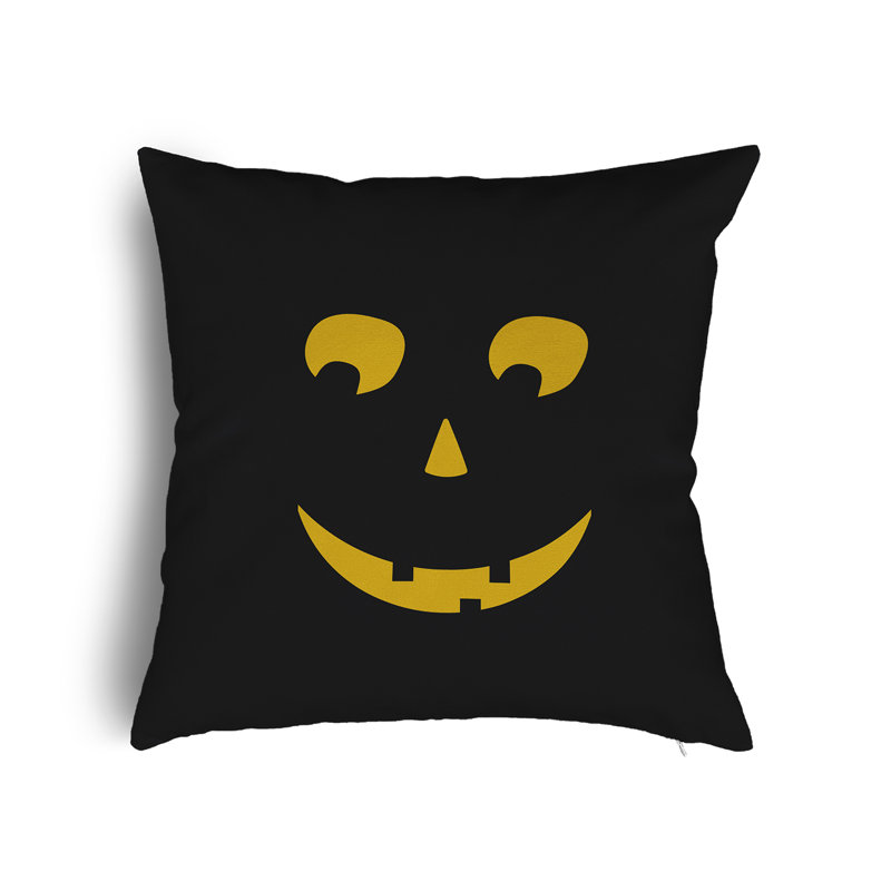  Polyester Throw Pillow, 20" x 20", Black