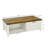 Farmhouse Coffee Table With Storage Drawer, Rustic Coffee Table For Living Room, Open Shelf