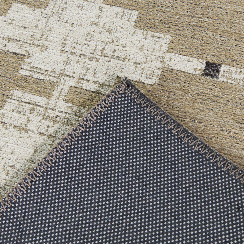 Tapis brun à motif géométrique transitionnel Gayler, Rectangle 7 pi 10 po x 10 pi