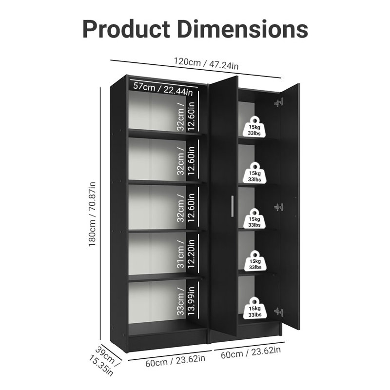 Hokku Designs Pantry Storage Set, Noir, noir, noir, noir