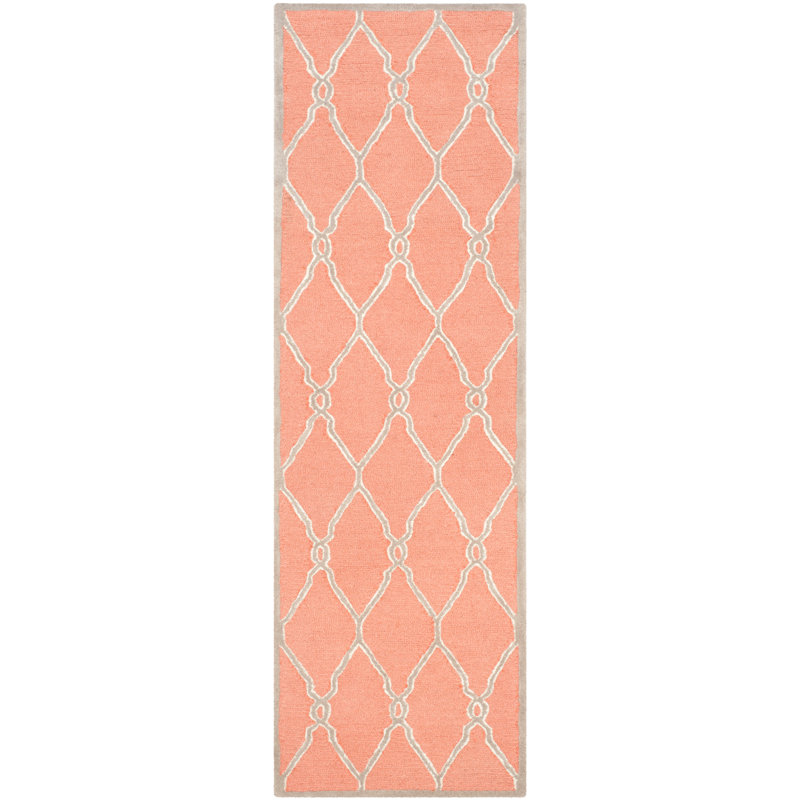 Cannen Hand Tufted Wool Geometric Rug, Runner 2'6" x 8'