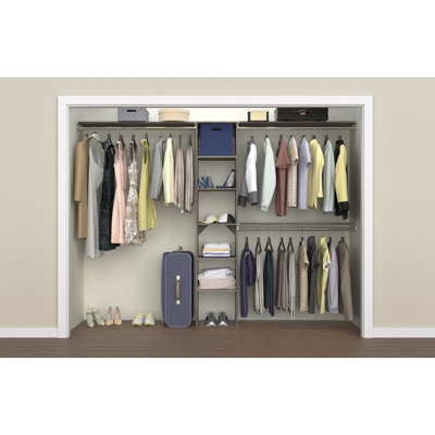 SuiteSymphony 72" W - 108" W Closet System Kit with Top Shelves