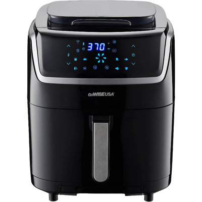 Friteuse à air comprimé 7 qt avec 8 modes de cuisson préréglés, friteuse à air tactile de taille familiale de 1700 W avec température réglable, bac à légumes et circulation d'air rapide - friture saine sans huile