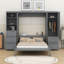 Lit escamotable Murphy avec placard, tiroirs et tablettes-31047286