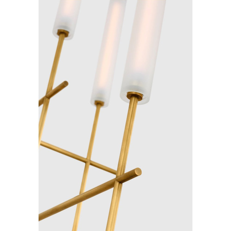 Fay 8 - Light LED Chandelier, Hand-Rubbed Antique Brass