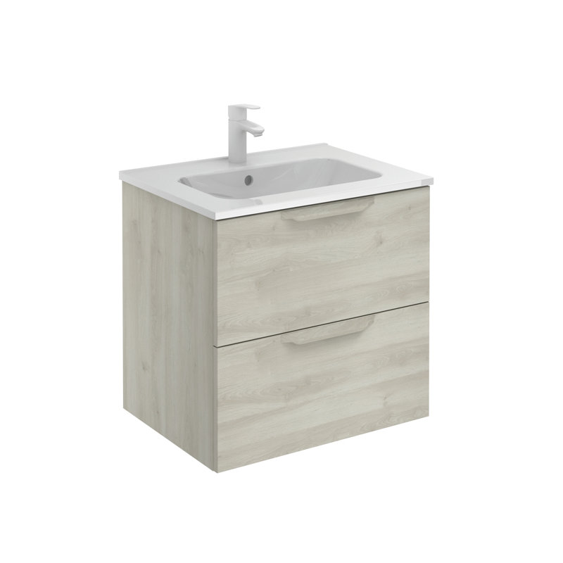 Ensemble de meuble-lavabo simple 24 po 24 po, Blanc nature