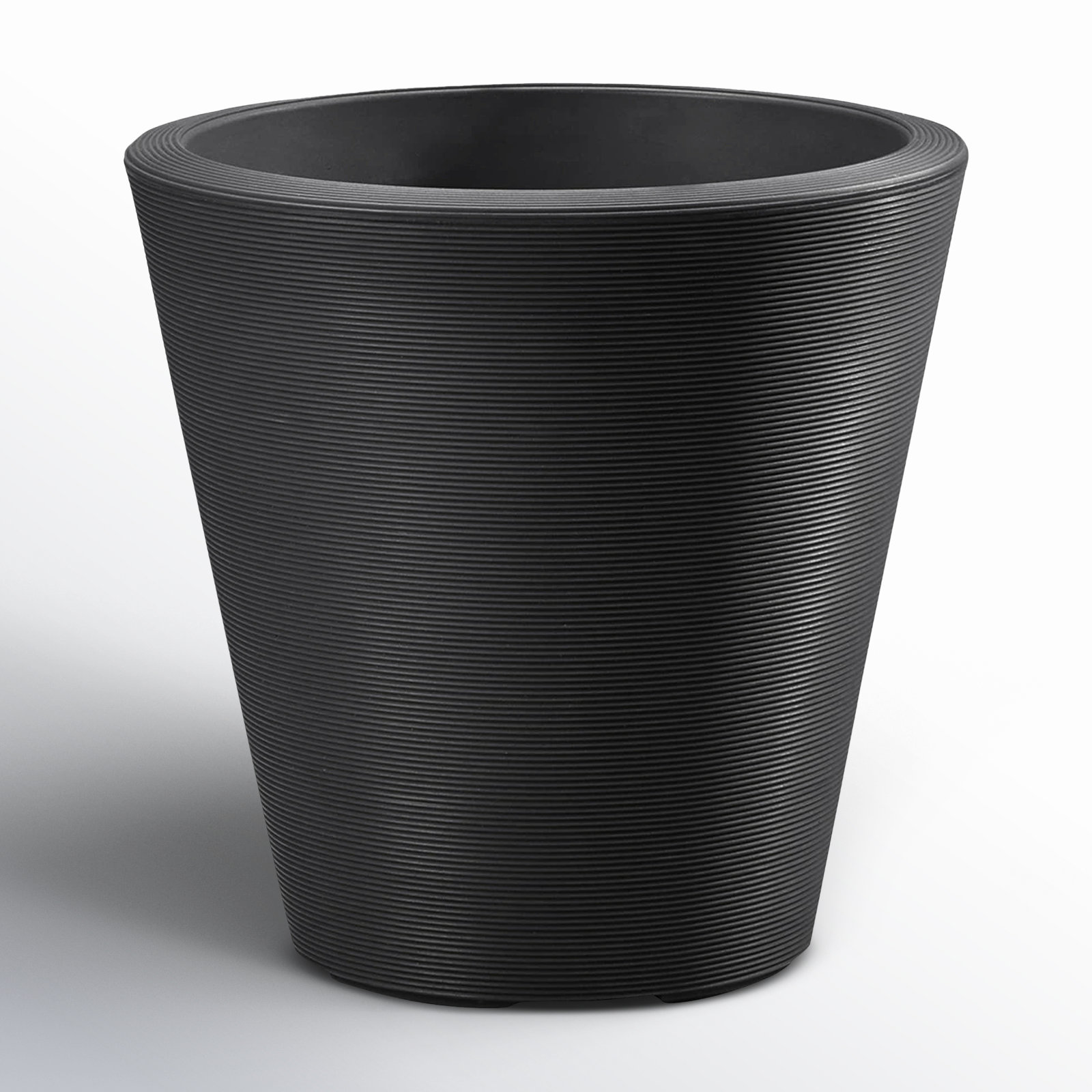 Madison Indoor/Outdoor Modern Round Planter, Alpine White, 26" H x 26" W x 26" D